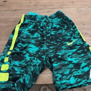 Nike Kids' Black and Teal Patterned Shorts